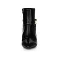thumbnail image 6 of Unique Bargains Women's Pointed Toe Transparent Stiletto Clear Heels Ankle Boots, 6 of 7