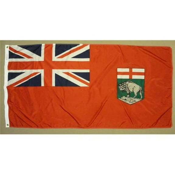 Annin Flagmakers 220135 Nyl-Glo Manitoba Flag-3 ft. X 6 ft.