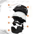 thumbnail image 2 of Roromall Motorcycle Open Face Helmet Quick Release Buckle Ventilated Helmet with Detachable Scarf for Men Women, 2 of 5