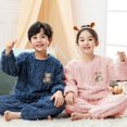 thumbnail image 2 of Conjunto de pijamas de franela para Niños y Niñas Grandes, ropa de dormir de manga larga y cálida, con bonito Animal, para Otoño e Invierno, 2 of 4