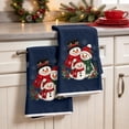 thumbnail image 4 of 2 Pack Christmas Towels, Christmas Hand Towels, Christmas Decorations Snowman Printed Bathroom Hand Towels Kitchen Dish Towels Decor Holiday Winter Gift, 4 of 7