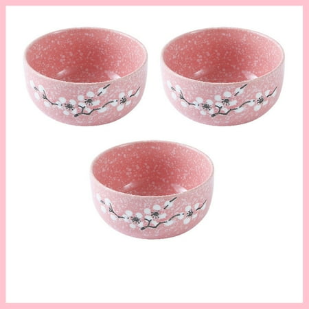 

Livesture Underglaze Ceramic Bowl Japanese Creative Baby Cute Plum Blossom Small Bowl Household Tableware Children Eating Bowl Soup Bowl N