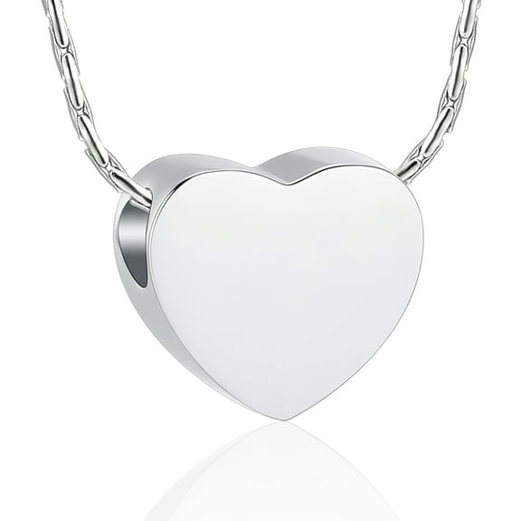 Constantlife Cremation Jewelry for Ashes Heart Pendant Memorial Urn Necklace Ashes Holder Stainless