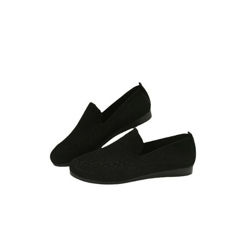 

Gomelly Womens Sneakers Slip On Casual Shoes Comfort Flats Low Top Moccasins Ladies Women Walking Shoe Black 7