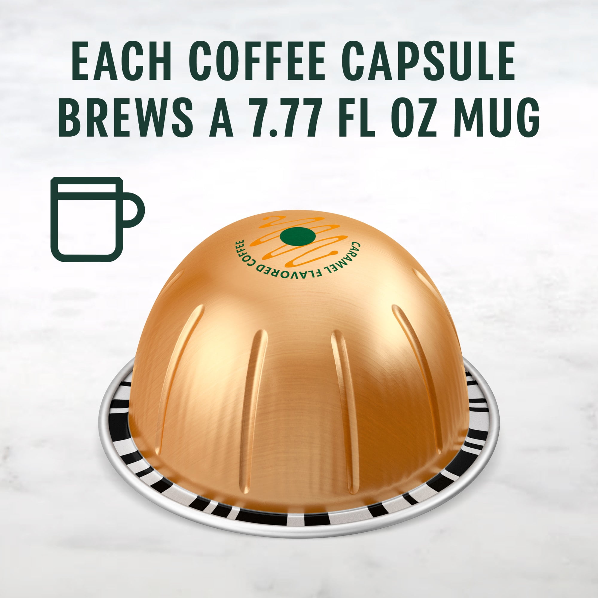 Starbucks by Nespresso Vertuo, Smooth Caramel Flavored Coffee, Nespresso Pods, 32 Count