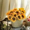 thumbnail image 6 of 6/12Pcs Artificial Sunflowers Long Stem Silk Fake Sunflower Large Fake Sunflower Decoration for Home Wedding Party Vase Floral Arrangement Décor, 6 of 7