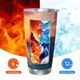 thumbnail image 5 of Fuzoiu Lighthouse At Sunset Coast Print 20oz Tumbler, Stainless Steel Vacuum Insulated Car Cup, Insulated Coffee Mug,Travel Mug with Lid,Thermal Cup for Outdoor-Without Straw, 5 of 8