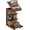 Brown-2, variant on SolaceHue C-Shaped End Table with Wheels, Set of 2 Wood Rolling Side Table w/Adjustable Desktop, Edge Stopper, Side Pocket & 3 Storage Shelves, Sofa Couch Bedside TV Tray for Living Room(Brown)
