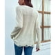 thumbnail image 3 of Top Mujer Cuello Redondo Jersey Mujer Tejido Suave Transpirable Fácil Combinación Cómodo Para Fiesta Para Jugar ANGGREK Suéter de mujer, 3 of 8