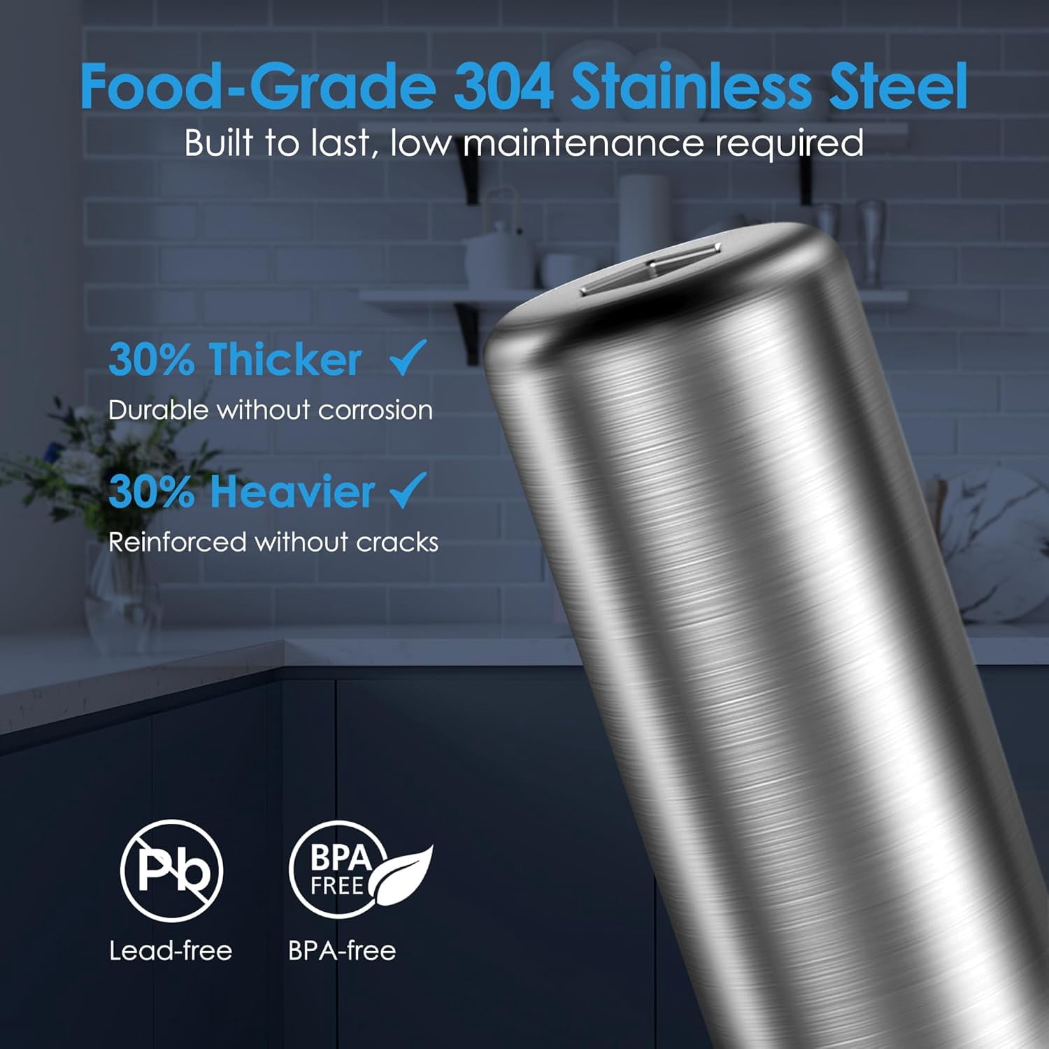 Restored Waterdrop AS13 Under Sink Water Filter System, Reduces Lead, Chlorine, Bad Taste & Odor, PFAS, No Drilling Required 6 Stage Stainless Steel Under Sink Water Filtration (Refurbished)