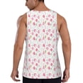 thumbnail image 3 of Fotbe Tulips Flowers Pattern Men's Quick Dry Workout Tank Top Gym Muscle Tee Fitness Bodybuilding Sleeveless T Shirt Breathable Workout Shirt-XX-Large, 3 of 9