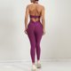 thumbnail image 5 of Traje de ejercicio de fitness para yoga con cintura en V y bolsillos laterales en la cadera con tirantes ajustables tipo halter, 5 of 6