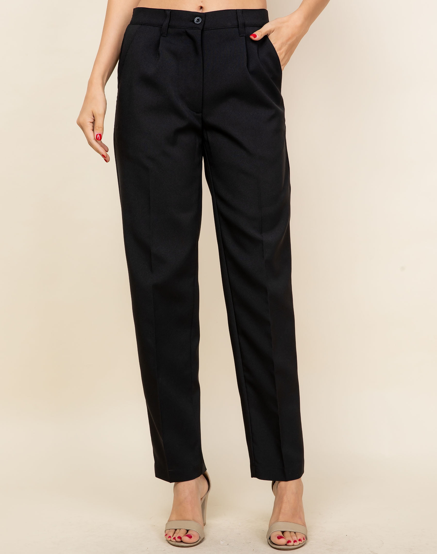 Women's polyester pants elastic waist Clearance