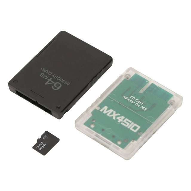 Adaptador de tarjeta de memoria Bling Bling Lector de tarjetas de memoria Blanco transparente para PS2