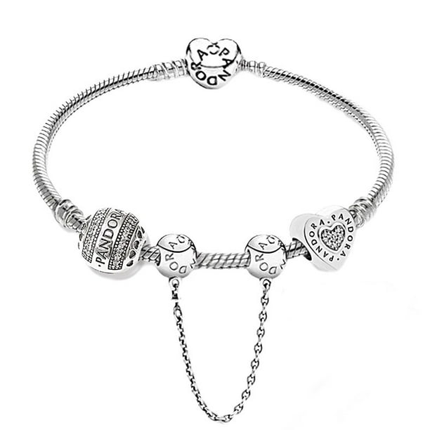 Charms Pandora Pulsera Joyas Mujer Pulseras y colgante Conjunto