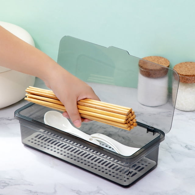 Amzcrzy Kitchen Utensils, Kitchen gadgets, Kitchen Appliances, Home Kitchen Chopsticks Box Cutlery Chopsticks Storage Box Drainage Extended Chopsticks Cage Home Plastic Chopsticks Tube Drainage casts