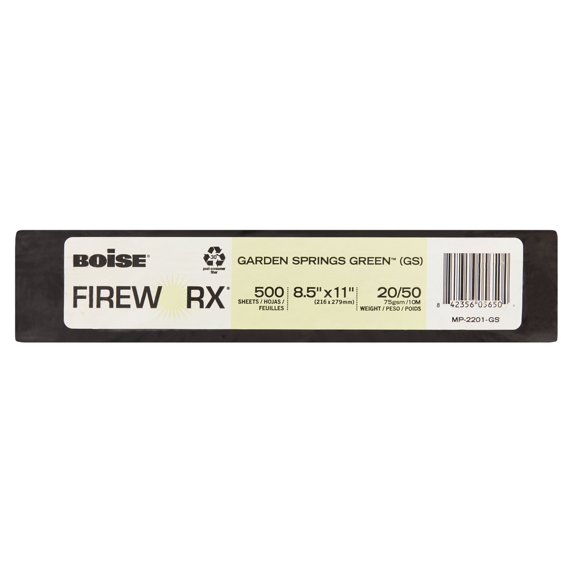 Boise FIREWORX Premium Multi-Use Colored Paper, 20lb, 8.5 x 11, Smoke Gray,  500/Ream (MP2201GY)