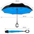 thumbnail image 2 of Windproof Double Layer Folding Inverted Umbrella, Self Stand Upside-Down Rain Protection Car Reverse Umbrellas with C-Shaped Handle S7, 2 of 8