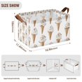thumbnail image 7 of Yayeee Foldable Storage Basket for Shelves Waterproof Cloth Bins with Handles, Cartoon Ice Cream Pattern, 7 of 7
