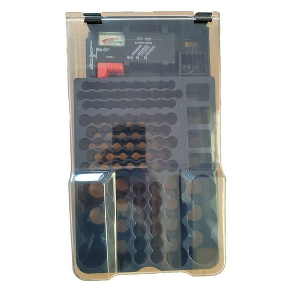 Battery Capacity Test Instrument Battery Strength Indication Organizer Multifunctional Battery Organizer,Black