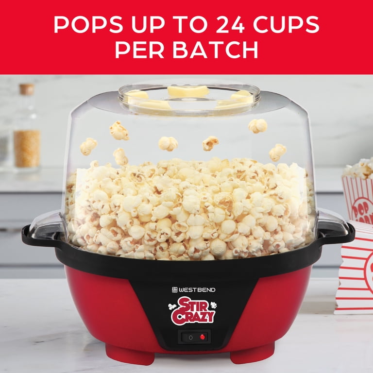 West Bend Stir Crazy 6-Quart Hot Oil Popcorn Popper, Red photo 5