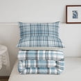 thumbnail image 5 of Manfei Classic Plaid Twin Comforter Sets,Vintage Check Bedding Set,Gray White,Light Gray Reversible,2-Piece,1 Comforter and 1 Pillowcase,2-Piece,1 Comforter and 1 Pillowcase, 5 of 7
