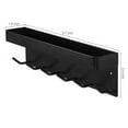thumbnail image 5 of MyGift Wall-Mounted Black Metal Key Holder with Top Shelf, 5 of 5