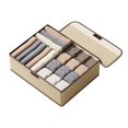 thumbnail image 2 of Foldable Closet Storage Boxes Divided Storage Organizer Box for Scarves Socks Bras Pants, 2 of 3