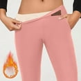 thumbnail image 6 of Leggings for Women 2025 Winter Warm Fleece Lined Bootcut Flare Pants High Waisted Comfort Thermal Thick Clothes Pink XXL, 6 of 6