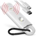 thumbnail image 1 of Llavero de alarma personal para la protección de la seguridad de las mujeres – USB recargable 130 dB Silbato de sonido de sirena de autodefensa con luz led – Alerta de seguridad de emergencia, 1 of 7