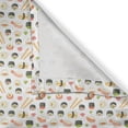 thumbnail image 6 of Ambesonne Kitchen Valance & Curtain, Japanese Dish Sushi Rolls, 55"x45", Salmon and Dark Blue Grey, 6 of 7