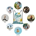 thumbnail image 6 of Disketp Daisy Flowers Drawstring Backpack Drawstring Gym Bags Draw String Bags for Sports, Gym, Travel, Swimming, Beach-Small, 6 of 6