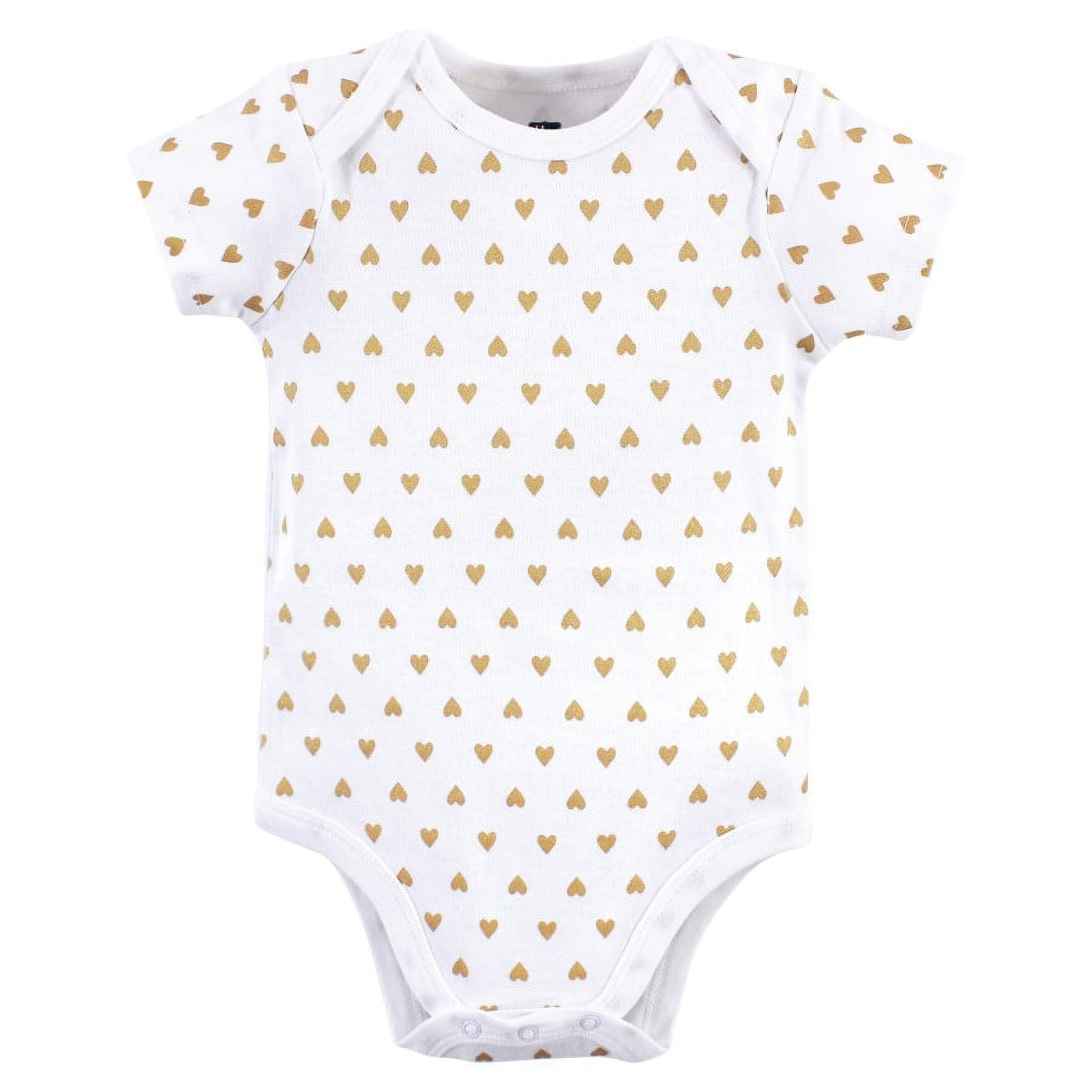 Hudson Baby Short Sleeve Bodysuits, 5-Pack, Newborn- 24 Months