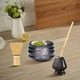 thumbnail image 4 of de acero inoxidable de 5 uds, de bambú tradicional (Chashaku), soporte de de cerámica, juego de Matcha para la del japonés C eCuenco negro perfecl Soporte para batidor Matcha, 4 of 8