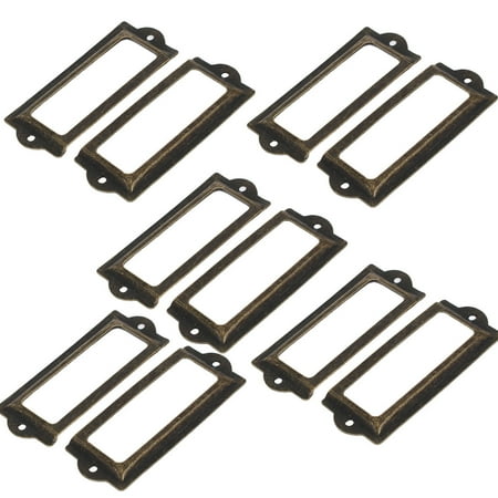 Ibanez Iron Label Unique BargainsOffice Library Iron Retro Style Tag Label Holder Bronze Tone 83mmx33mm 10pcs ()