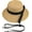 Natural Khaki With Black Bowknot Band, variant on Beach Straw Sun Hat for Kids-Girls Bowknot Floppy Wide-Brim Straw Hat Summer Outdoor fit for 5-10 Years Old