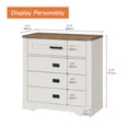 thumbnail image 2 of 4 Drawers Dresser for Bedroom, Drawer of Chest Clothes Organizer with Anti-tilt Device,31.9" Tall Storage Cabinet for Closet Hallway Living Room Nursery, Antique White, 2 of 5