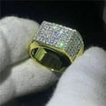 thumbnail image 3 of ORLOV DIAMONDS Men's Wedding Pinky Ring 14k Yellow Gold Plated 2.10Ct Moissanite Round Cut, 3 of 5