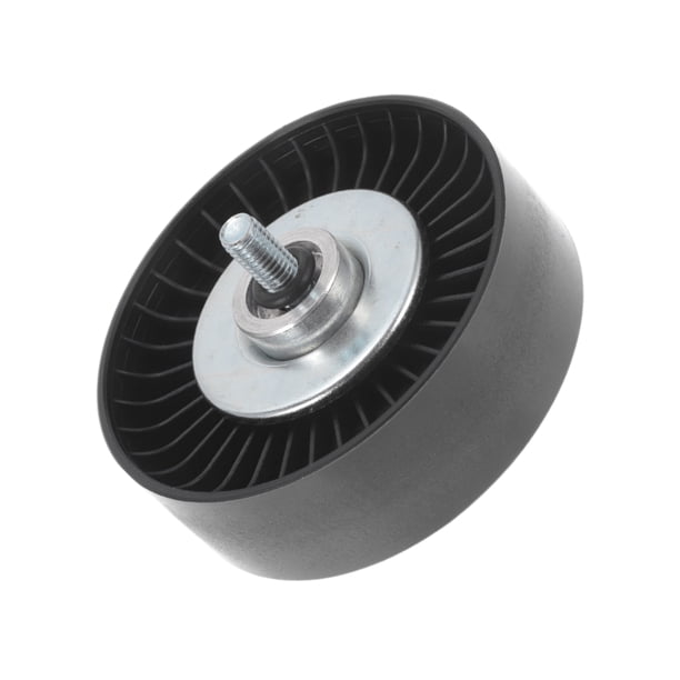 Polea tensora de cinturón idler Unique Bargains para Volkswagen Touareg 2002-2006, polea tensora serpentina con arandela de tornillo No.077903341G, plástico negro, 1 pieza