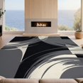 thumbnail image 2 of Design&I 5'x7' Washable Area Rug Sleek Flatweave Pet Friendly & Non-Slip Long Hallway Understated Border Showcasing Crisp Composition for Small Living Room, Bedroom, 2 of 7