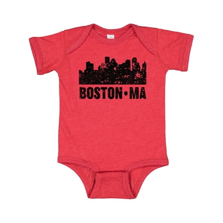 

Inktastic Boston Massachusetts City Skyline with Grunge Gift Baby Boy or Baby Girl Bodysuit
