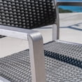 thumbnail image 4 of Noble House Cape Coral Wicker Patio Dining Arm Chair in Gray (Set of 2), 4 of 8