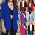 thumbnail image 1 of QIPOPIQ Veste Décontractée à Manches Longues pour Femmes, Col à Revers, Légère, avec Poches, en Solde, 1 of 10