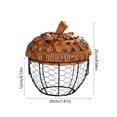 thumbnail image 3 of Wozhuo Hen Basket Storage Organizer Kitchen Decor Fruit Snack Holder Wrought Iron, 3 of 6