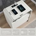 thumbnail image 7 of wow97e Modern Nightstand Set of 2, Bedside Table w/2 Drawers and Charging Station, Curved Profile Design, Mid Century End Table for Bedroom, Living Room, 7 of 7