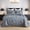 Gray, variant on Reversible Quilt King Size 3 Pieces, 100% Cotton Quilted Bedding Set, Damask Floral Artistry Bedspread, Farmhouse Lightweight Comforter All Season, Tan/White