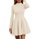 thumbnail image 1 of Vestido PRETTYGARDEN Elegante Línea A Manga Larga Beige XL, 1 of 8