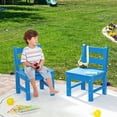 thumbnail image 4 of Gymax 2 Pcs Chaises pour Enfants Intérieur Extérieur Robuste Tout Temps Chaise d'Apprentissage Bleue, 4 of 9