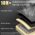 thumbnail image 3 of Ergonomic Gaming Chair with Footrest, Breathable Fabric Computer Chair with Adjustable Lumbar Support, Executive Office Chair with Pocketed Spring Cushion, Gray, 3 of 7