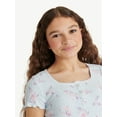 thumbnail image 3 of Justice Girls Pretty Henley Top, Sizes XS - XLP, 3 of 6